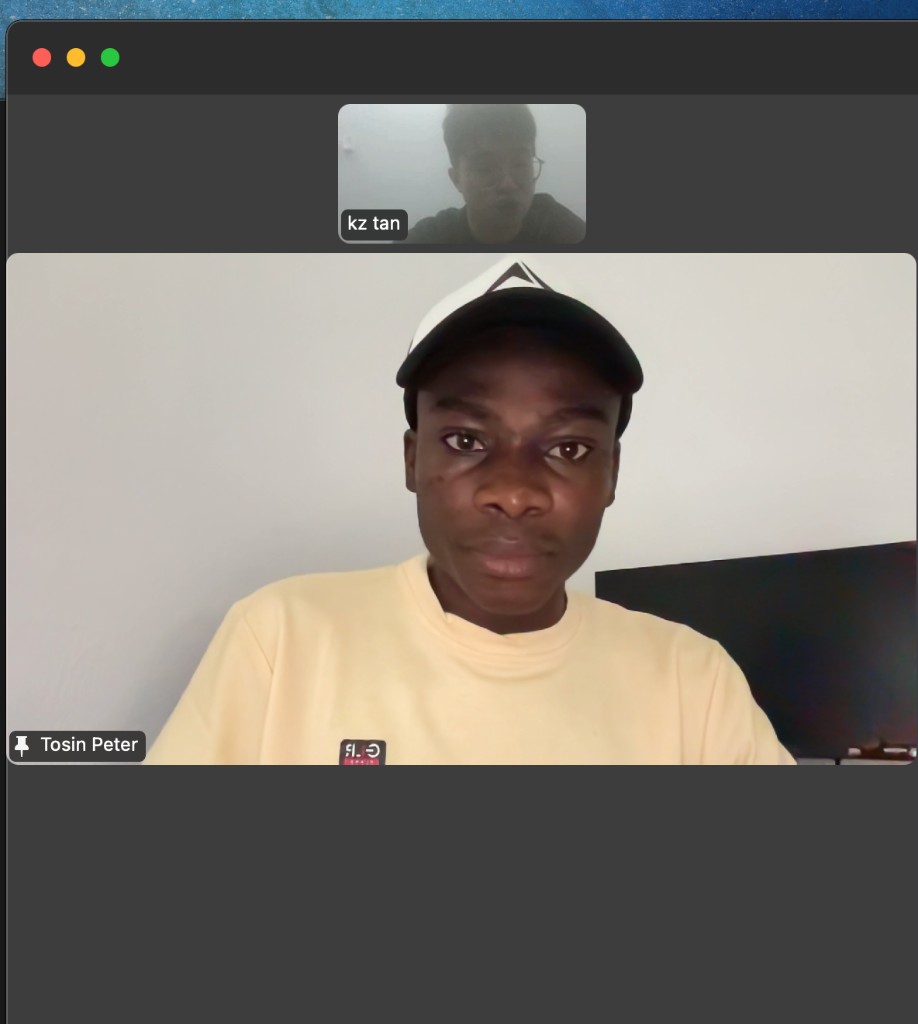 Video call with KZ Tan about MindQuest OS